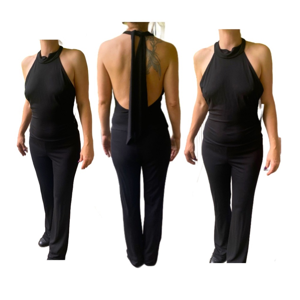 NWT ABS by Allen Schwartz halter neck jumper